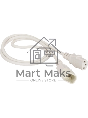 Шнур питания Lanmaster LAN-PP13/14-10-WH C13-С14 проводник.:3x0.75мм2 10м 220В 10А белый
