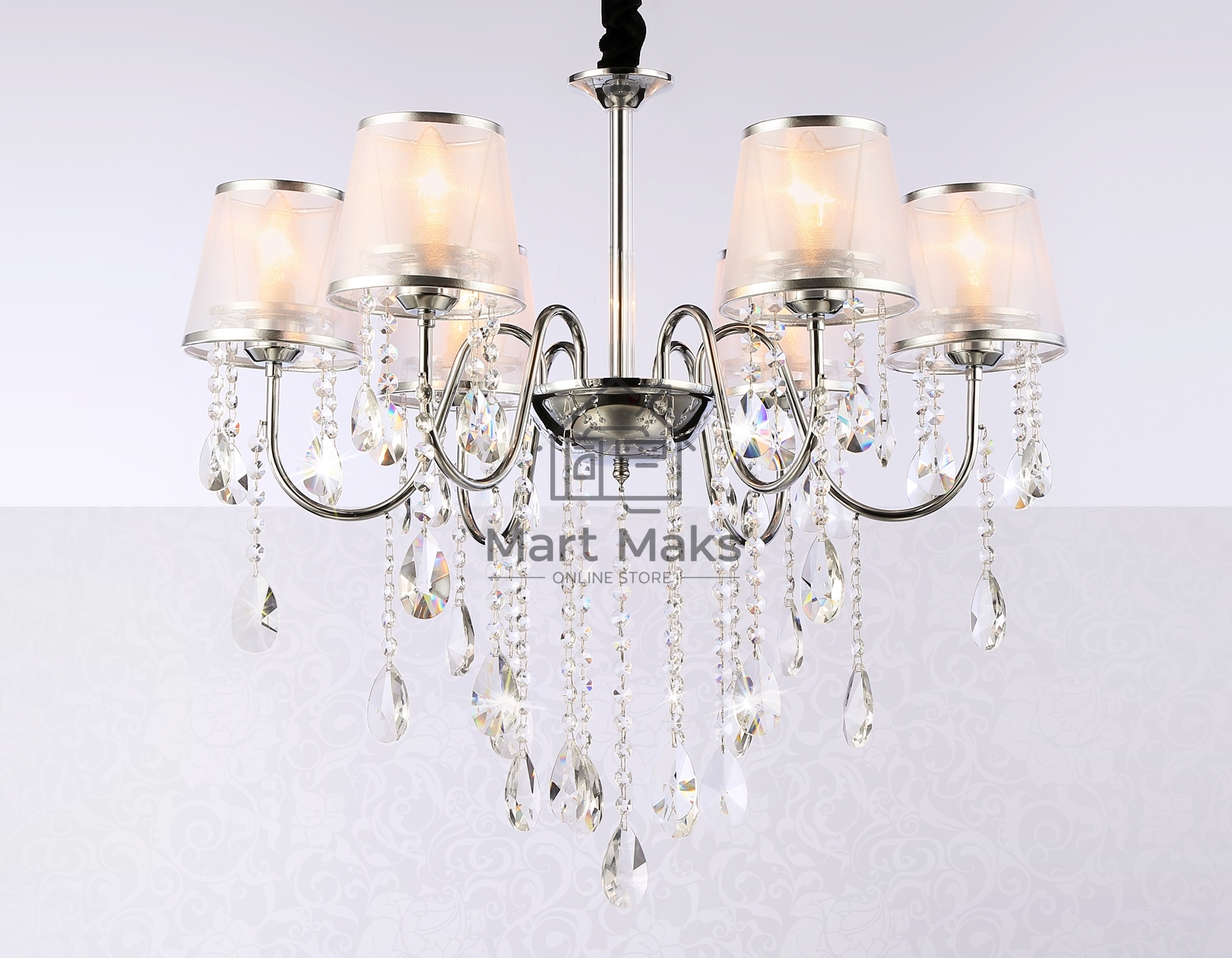 Светильник Ambrella light TR4588/6 CH/SL хром/серебро E14/6 max 40W D660*570