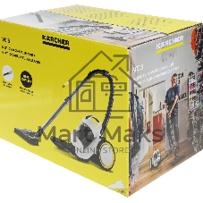 Пылесос Karcher VC 3 белый/черный, 250/700 Вт, уборка сухая, пылесборник контейнер 0.9 л