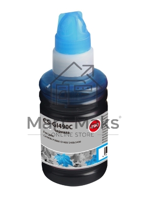 Чернила Cactus CS-GI490C голубой 100мл для Canon PIXMA G1400, G2400, G3400