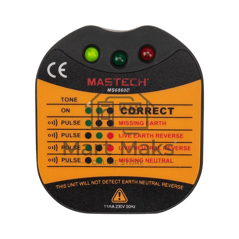 Тестер розеток MS6860D MASTECH