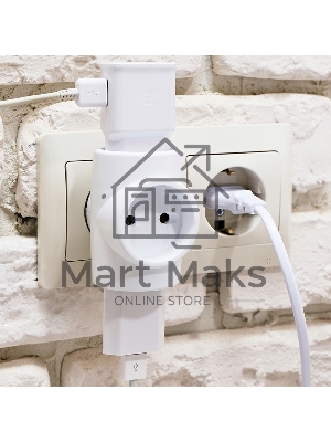 Евротройник электрический без заземления 220 В, 6A Rexant Индивидуальный пакет