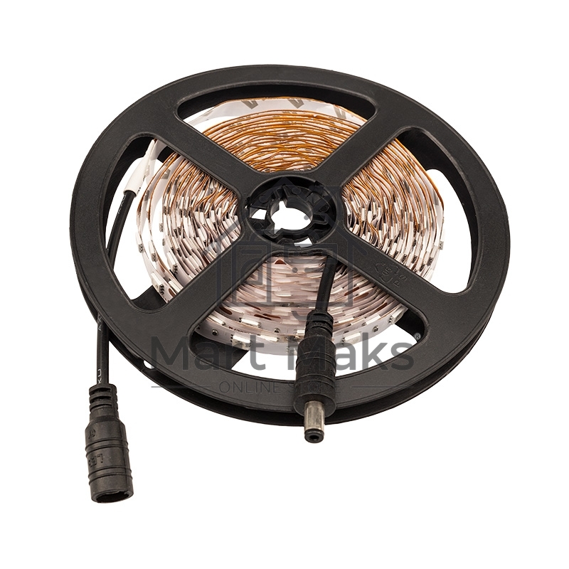 Лента LED открытая, 10 мм, IP23, SMD 5050, 60 LED/m, 12 V, цвет свечения теплый белый
