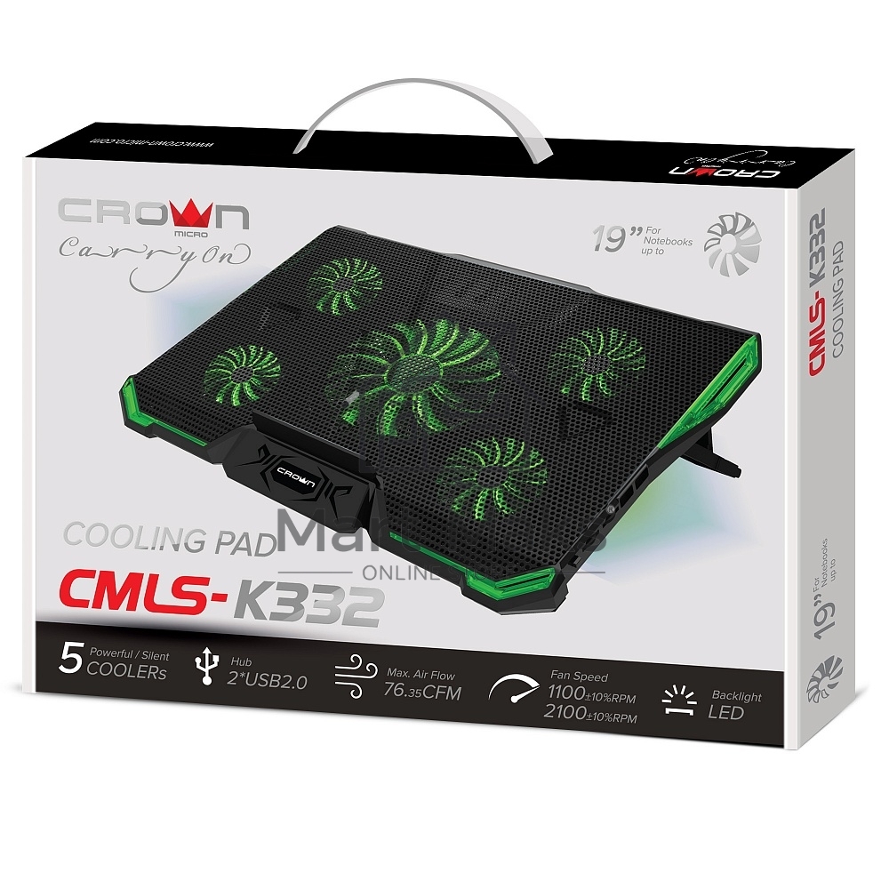 Подставка для ноутбука CROWN CMLS-k332 GREEN