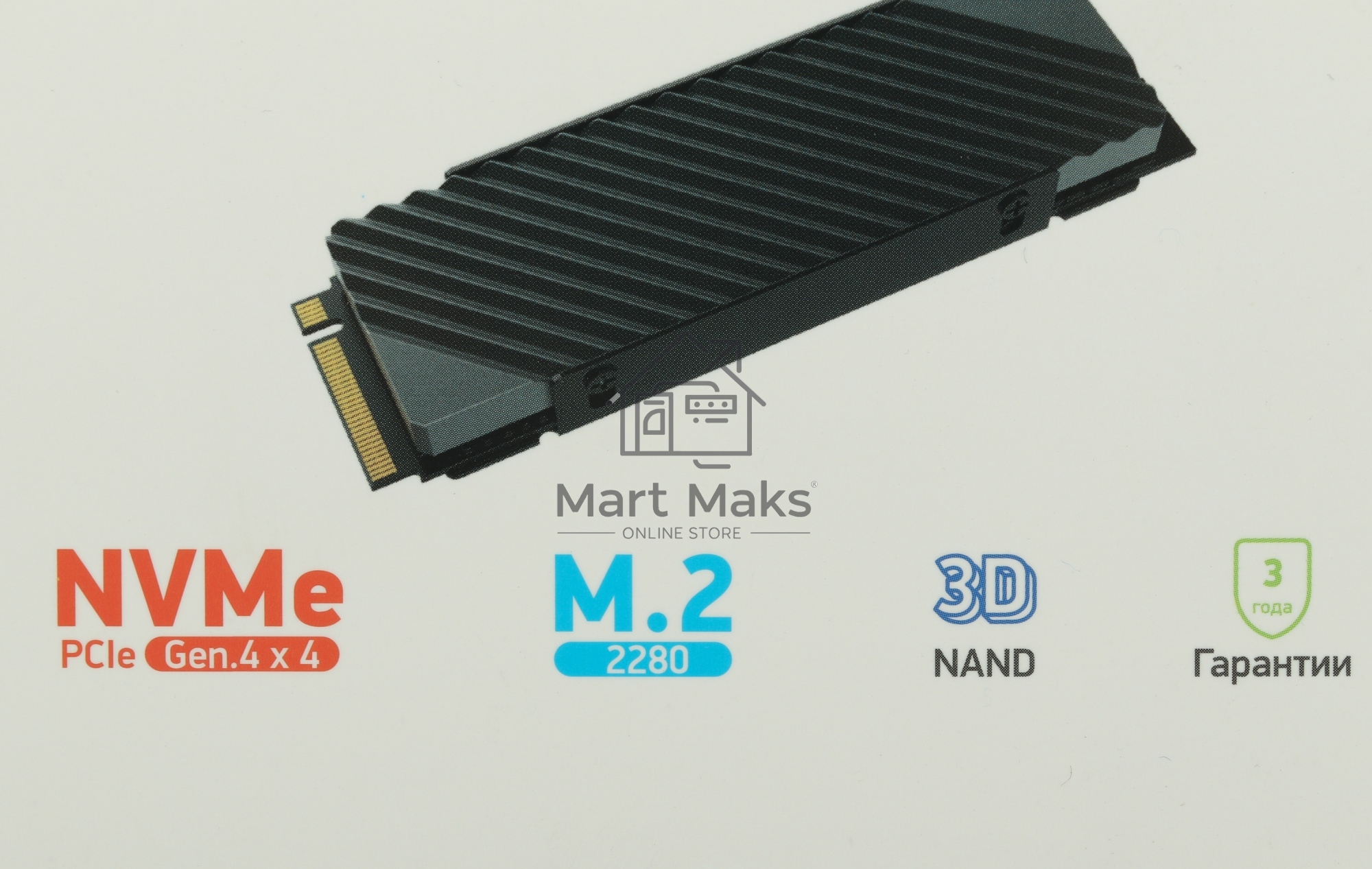Накопитель SSD Digma Top G3, 1024Gb, PCIe 4.0 x4, M.2 2280, NVMe, R/W 7400/5500, с радиатором