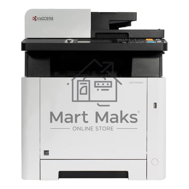 МФУ лазерный Kyocera M5526cdw (1102R73NL0\1102R73NL1), A4, цветной, печ. до 26 стр/мин., скан. до 30 стр/мин. (ч/б) 23 стр/мин. (цвет), 1200 x 1200 dpi (печать) 600x600dpi (скан.), USB, RJ-45, Wi-Fi, Air Print, Mopria