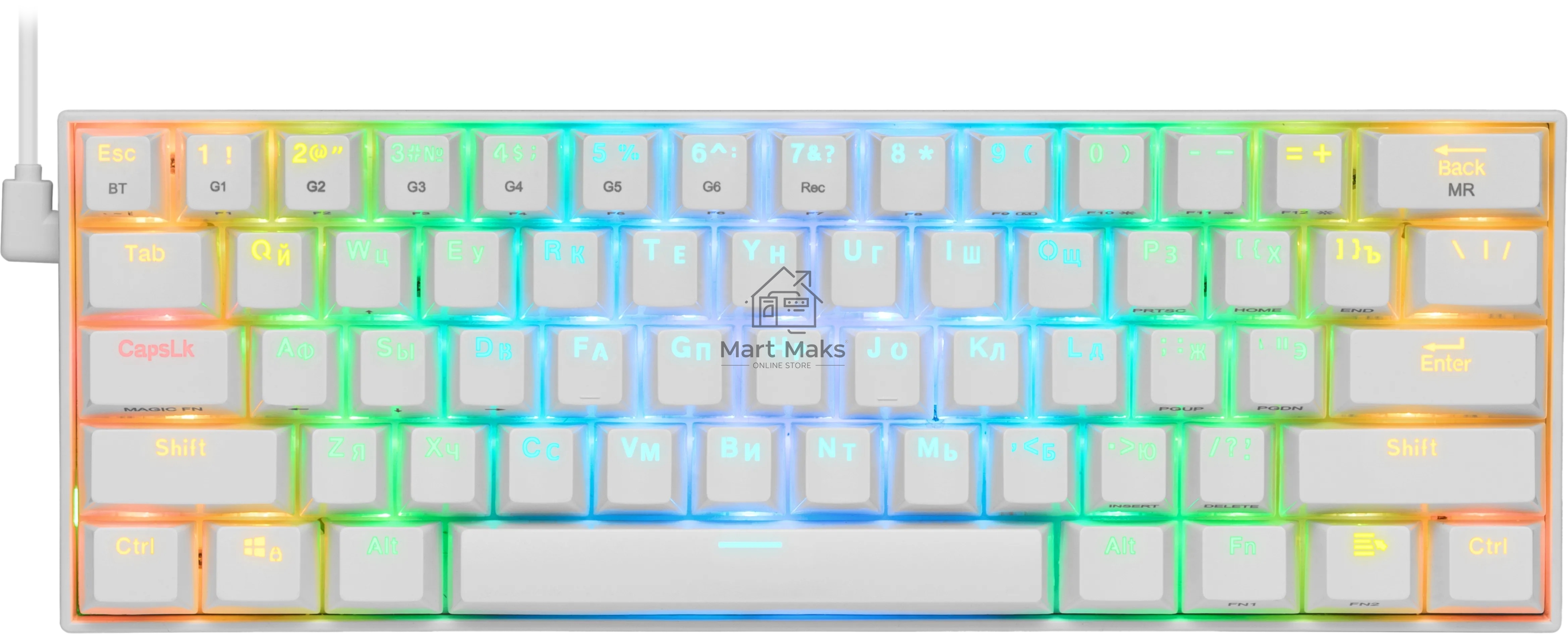 Беспроводная клавиатура Defender DRACONIC RU WHITE