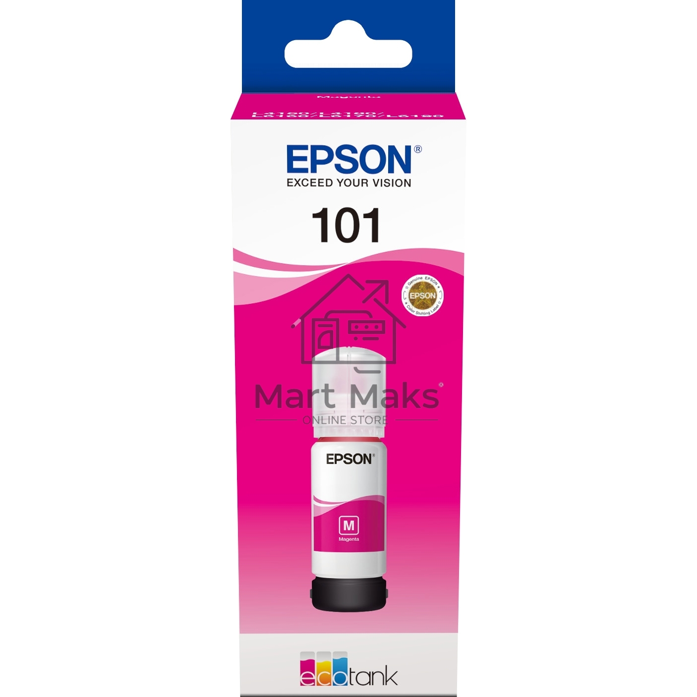 Чернила Epson L101 C13T03V34A пурпурный (70 мл) для Epson L4150/L4160/L6160/L6170/L6190