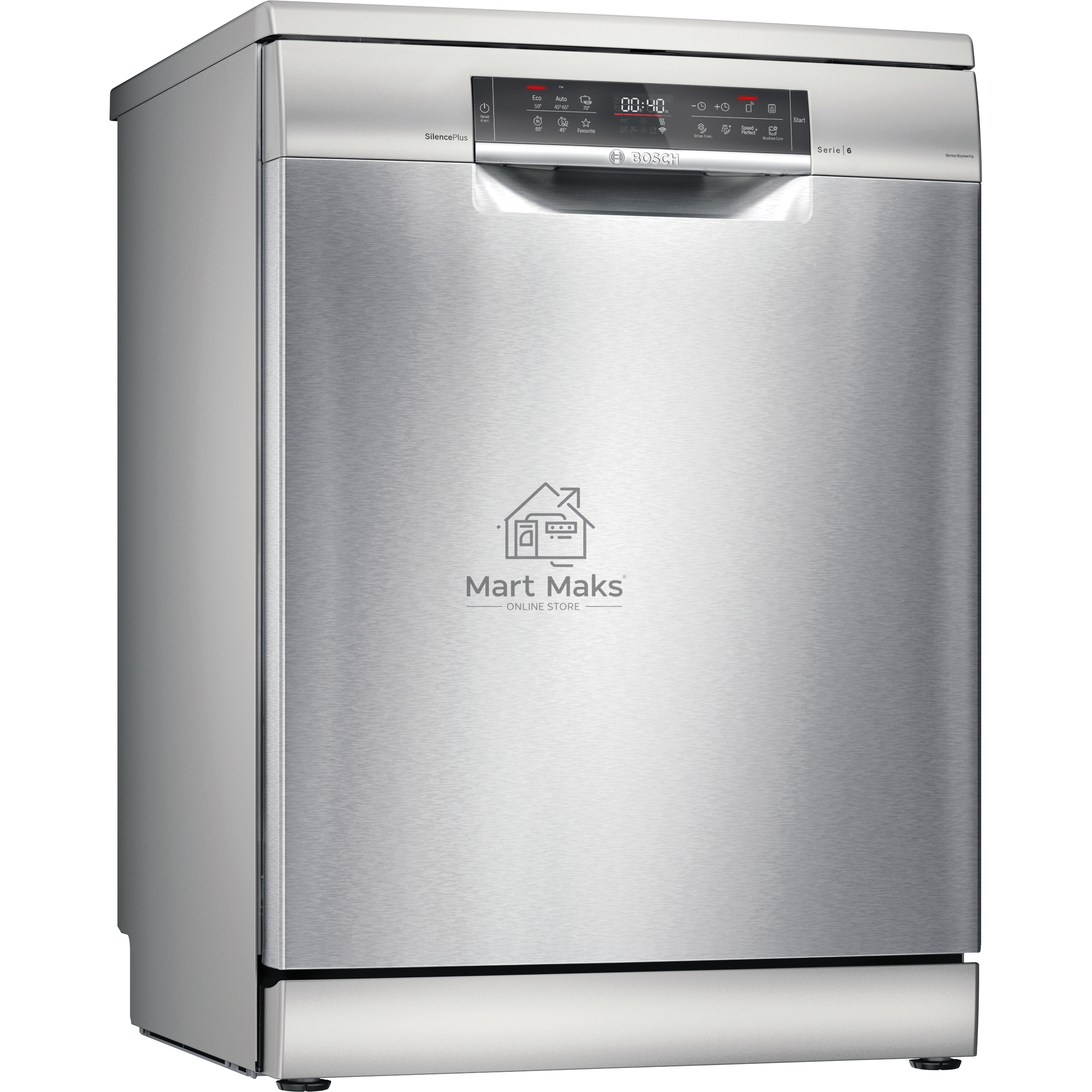 Посудомоечная машина Bosch SMS6EMI65Q, нержавеющая сталь, 60 см, 13 компл., 46 дБ, класс A