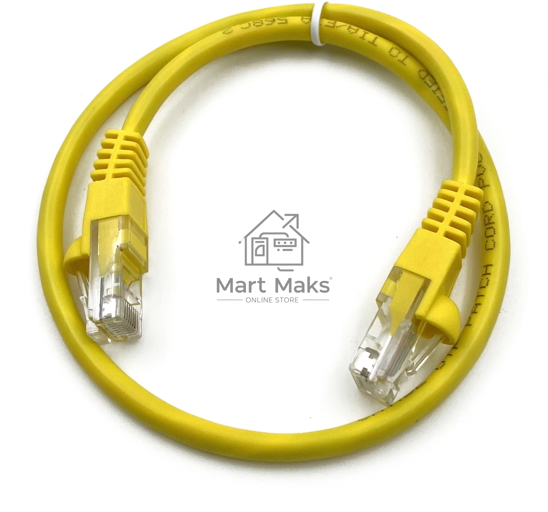 Патч-корд Buro UTP 4 пары cat5E CCA molded 0.25м желтый RJ-45 (m)-RJ-45 (m) (упак.:1шт)