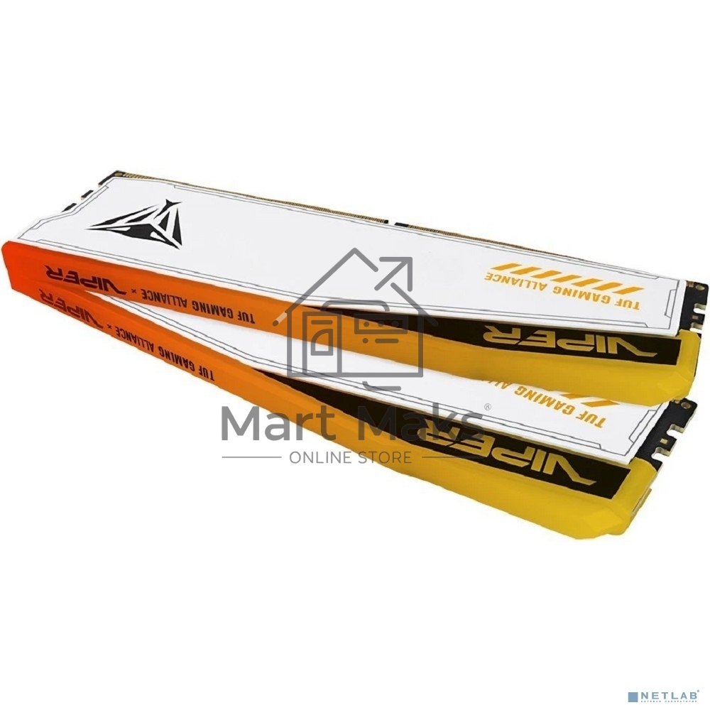 Оперативная память Patriot Viper Elite 5 TUF Gaming, DDR5, 48GB (2x24 GB), 6000 MHz, CL36, DIMM, радиатор, RGB, белый