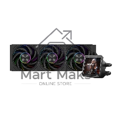 Система жидкостного охлаждения PCCooler DT360 ARGb Display BK (300W, 360мм, LED temp., черный, ARGb/Fans: 3x120мм, 83.83CFM, 3000RPM/Pump height 62мм, 15dBA, 2600RPM, Rad thickness 27мм/S: 1851, 1700, 1200, 115X, AM5, AM4)