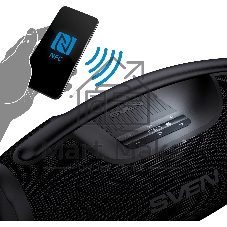 Портативная акустическая система SVEN PS-990, черный, 2.0, 2x90 Вт (RMS), IPx7, TWS, Bluetooth, USB, аккумулятор