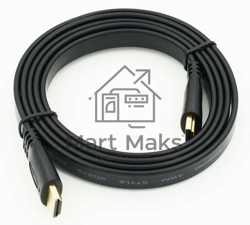 Кабель HDMI v.1.4 1.5м Flat плоский HDMI (m)/HDMI (m)