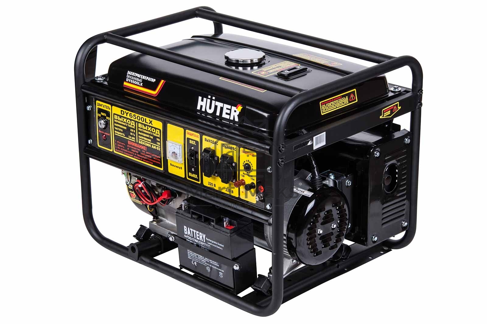 Электрогенератор бензиновый Huter DY6500LX, 5.5 кВт, 71 дБ, 89 кг