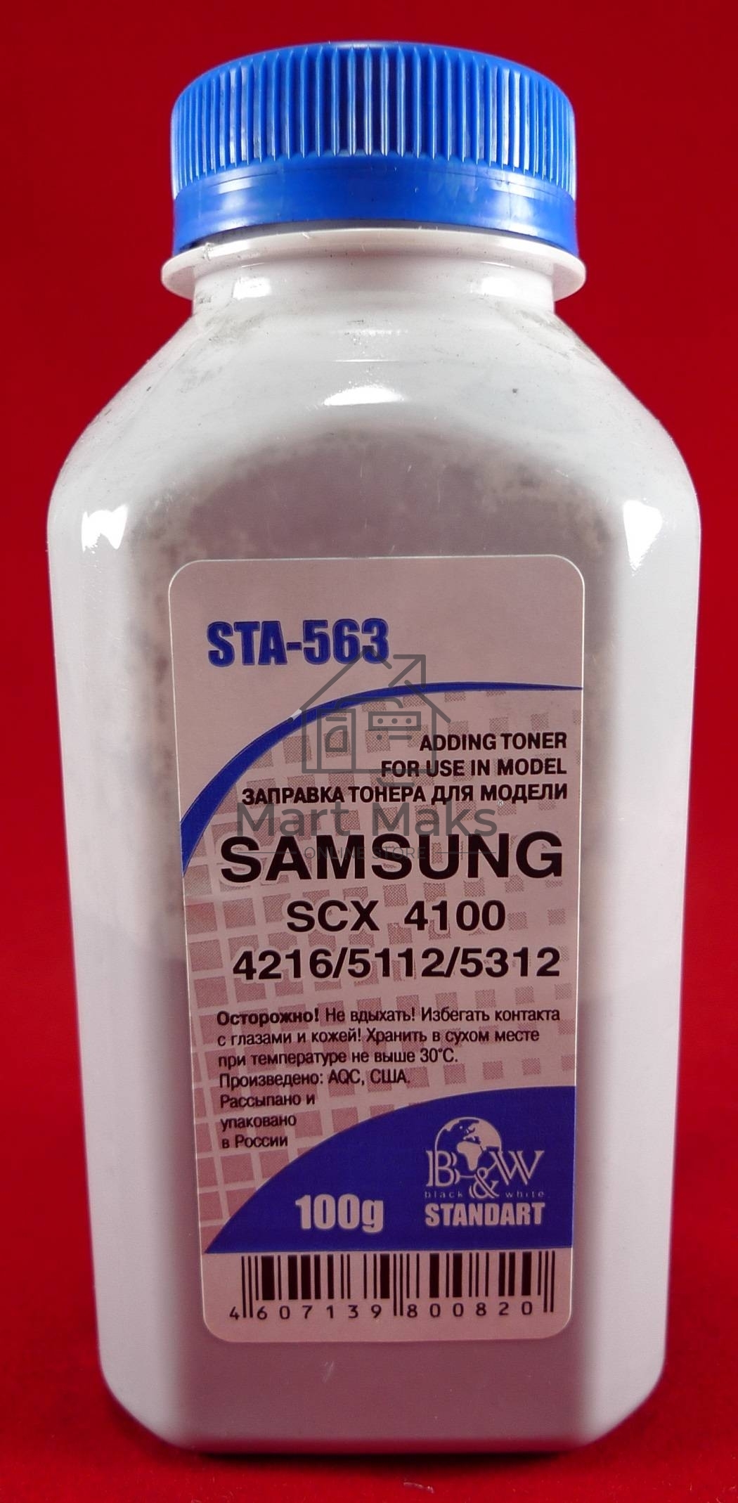 Тонер SAMSUNG ML-216x SCX 320x/340x/4100/4200/4220/4300 (фл, 100г) B&W Standart фас России