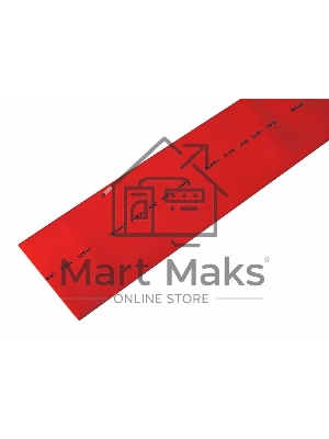 Термоусаживаемая трубка Rexant 50,0/25,0 мм, красная, упаковка 10 шт. по 1 м