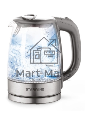 Чайник электрический Starwind SKG2315 1.7л. 2200Вт серый/серебристый (корпус: стекло)
