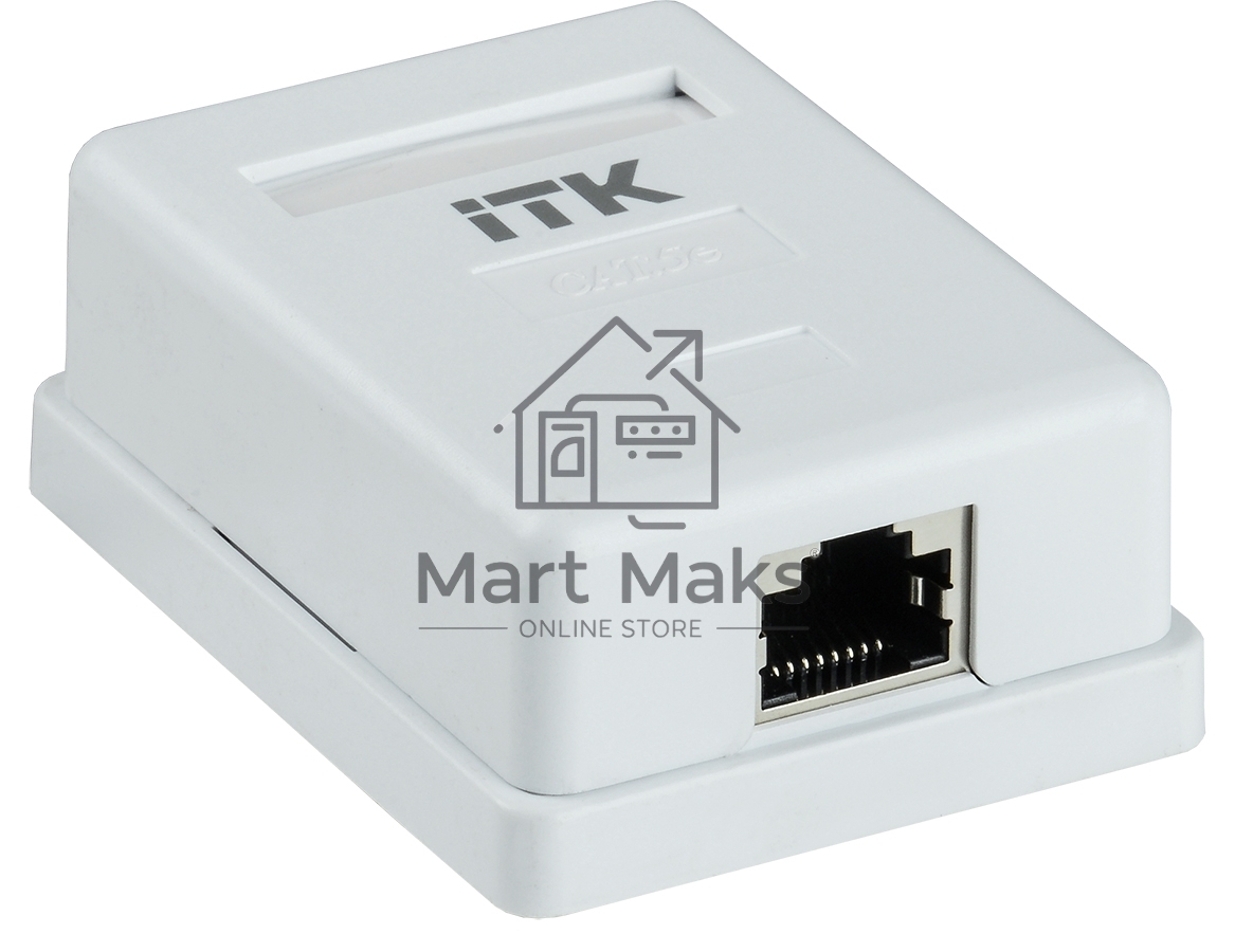 Настенная инф. розетка RJ45 кат. 5E FTP 1-порт