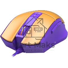 Мышь проводная A4Tech Bloody L65 Max желтый/фиолетовый, 12000 dpi, USB, кнопки - 7