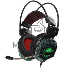 Гарнитура Oklick HS-L500G зелёный/чёрный, проводная, USB/3.5 мм