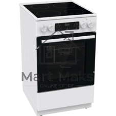 Плита электрическая Gorenje GEC5C61WG белый, конфорок 4 электрических, духовка 70 л, 50 см x 85 см x 59.4 см (без крышки)