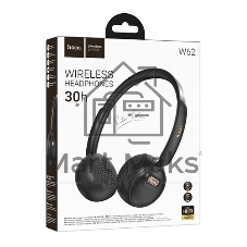 Беспроводные/проводные наушники Hoco W62 коричневый, полноразмерные, Bluetooth + проводной, складная конструкция, до 20 ч.