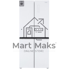 Холодильник Maunfeld MFF183NFWE белый трехкамерный инвертор 270/135л морозилка снизу, Total NoFrost, Side by Side