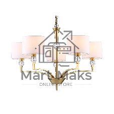 Люстра Ambrella light LH71131/5 BS/WH латунь/белый E14/5 max 40W D660*880