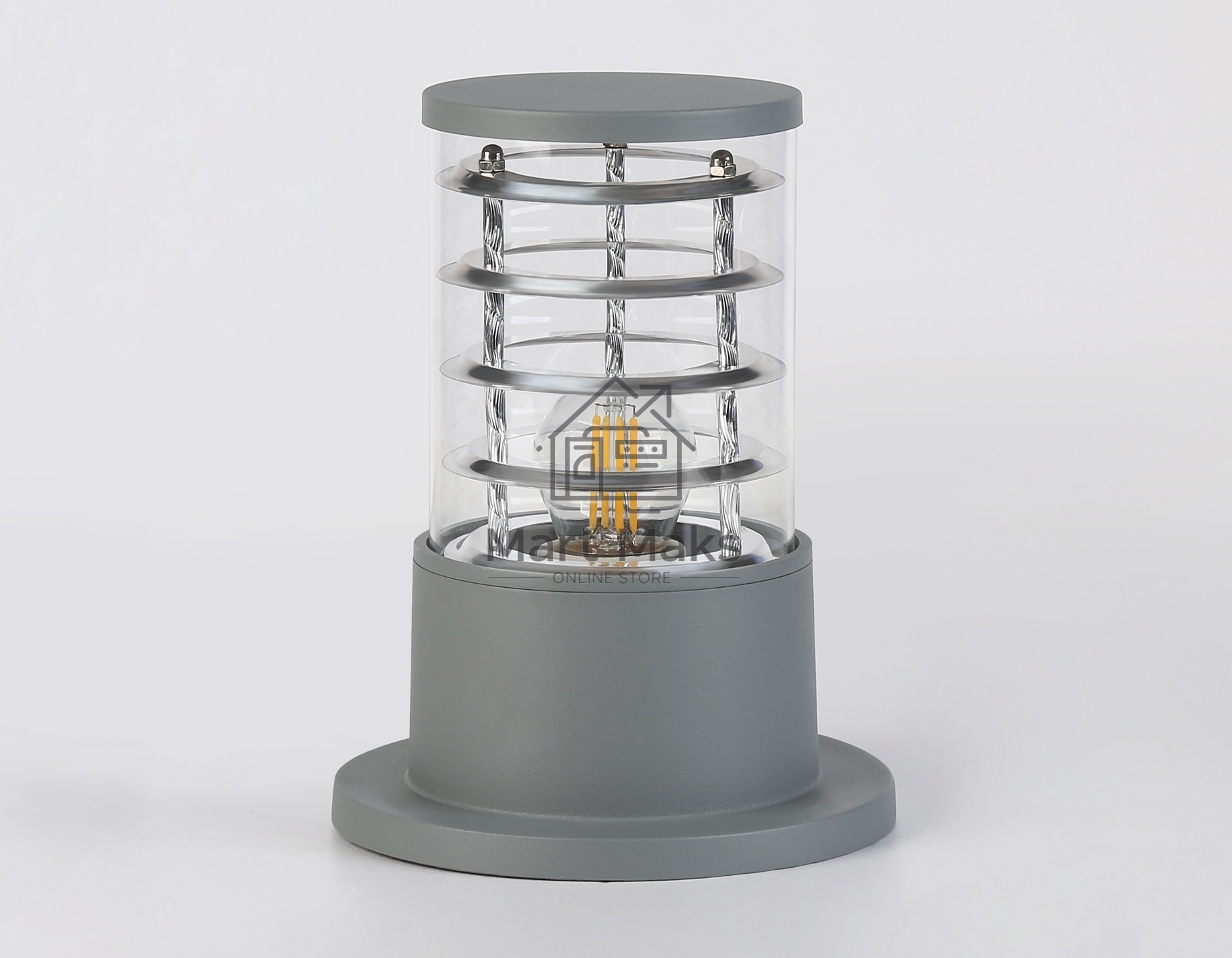 Светильник Ambrella light ST2531 GR/CL серый/прозрачный IP54 E27 max 40W D108*200