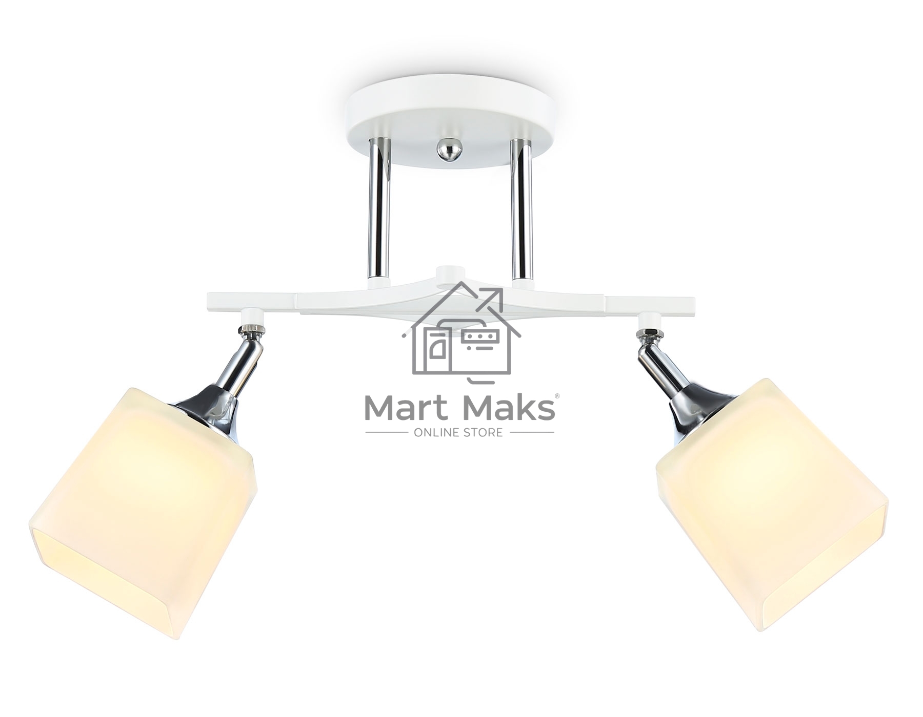 Светильник Ambrella light TR303062/2 WH/CH/FR белый/хром/белый матовый E27/2 max 40W 560*145*260