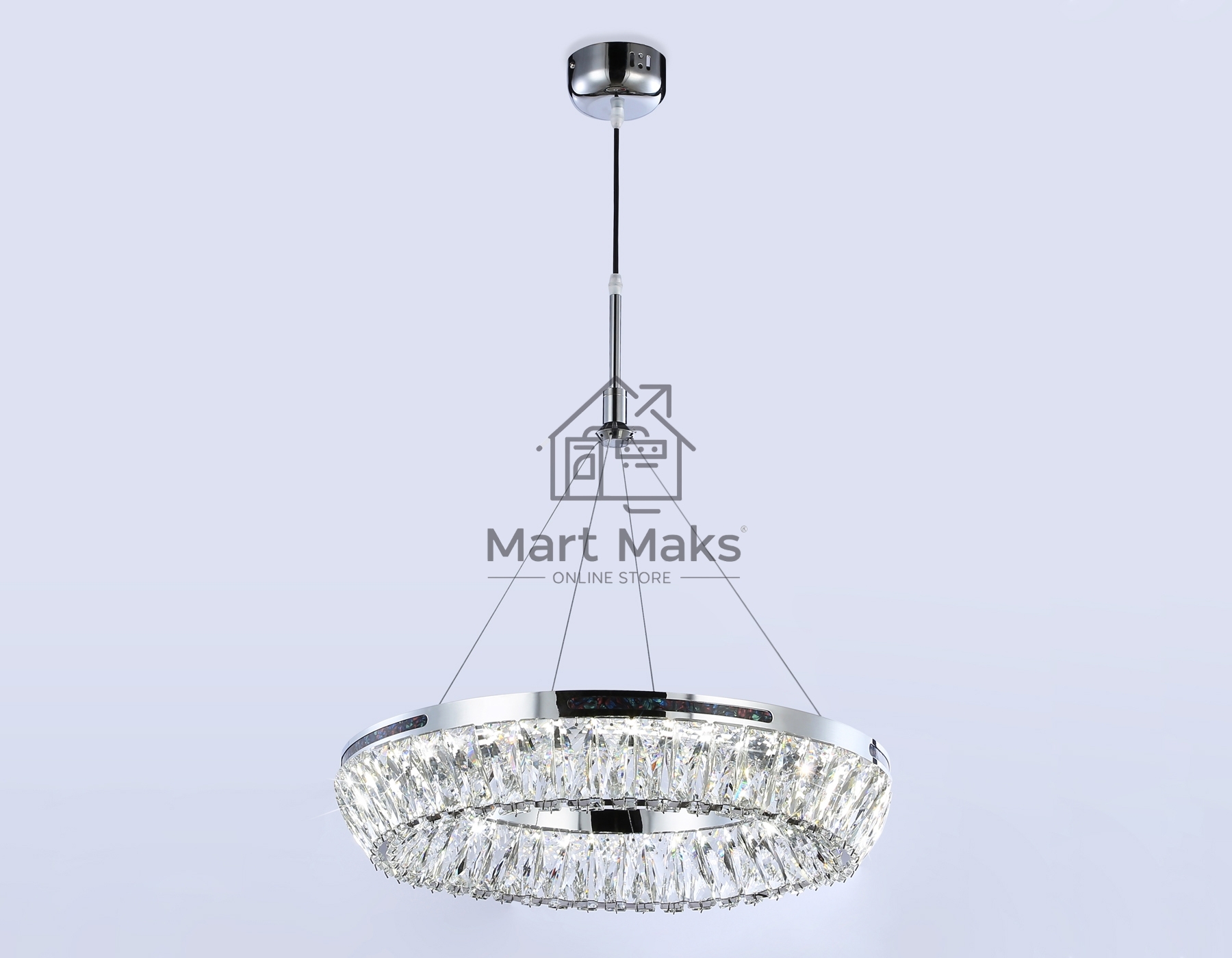 Светильник Ambrella light TR5022 CH/CL хром/прозрачный 3000K/4200K/6400K 47W D500*540 (Без ПДУ)