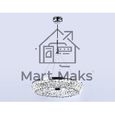 Светильник Ambrella light TR5022 CH/CL хром/прозрачный 3000K/4200K/6400K 47W D500*540 (Без ПДУ)