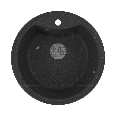 Мойка для кухни BAU Dream Black stone D 51, выпуск с сифоном в комплекте, черный камень
