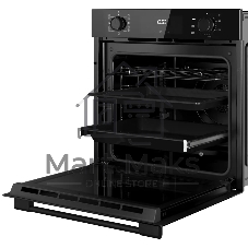 Духовой шкаф Kuppersberg HO 622 BL, High-Tech, 78 л, комбинированное управление, дисплей, таймер, 11 режимов, макс. температура 300 градусов, гриль, телескопические направляющие (на 1 уровень), доводчик двери, энергоэффективность А, цвет черный, цвет фурнитуры черный