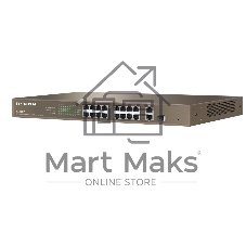 Коммутатор IP-COM F1218P-16-250W, 16×100 Мбит/с PoE + 1×1 Гбит/с Uplink + 1×1 Гбит/с Combo, управляемый
