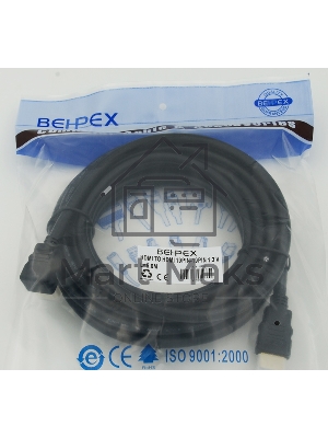 Кабель аудио-видео Behpex HDMI (m)/HDMI (m) 5м. черный ver1.3
