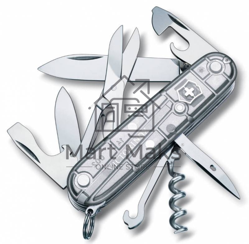 Нож перочинный Victorinox Climber (1.3703.T7) 91мм 14функций серебристый полупрозрачный карт.коробка