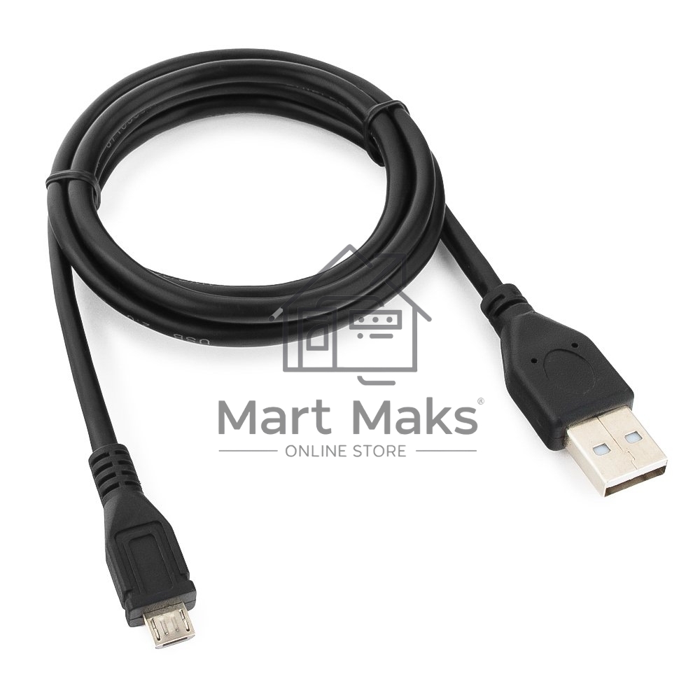 Кабель USB 2.0 Pro Cablexpert CCP-mUSB2-AMBM-1M, AM/microBM 5P, 1м, экран, черный, пакет