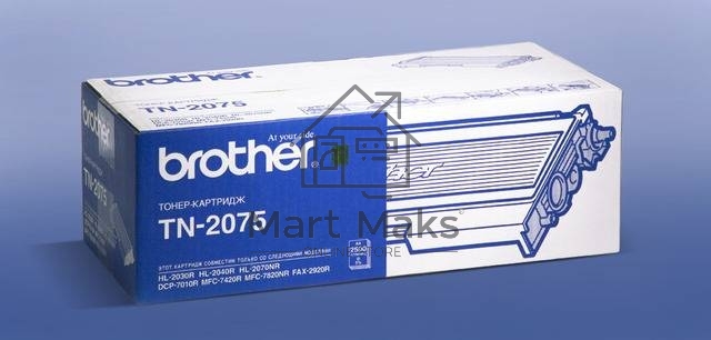 Картридж лазерный Brother TN-2075 черный (2500 стр.) для BROTHER HL2030/2040/2070/2920/DCP7010/7025/MFC7420/7820