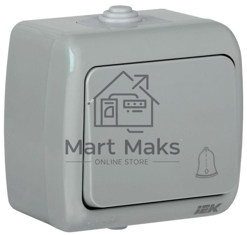 Выключатель кнопочный 1-кл. ОП AQUATIC 10А IP54 ВС-20-1-3-А IEK EVA14-K03-10-54