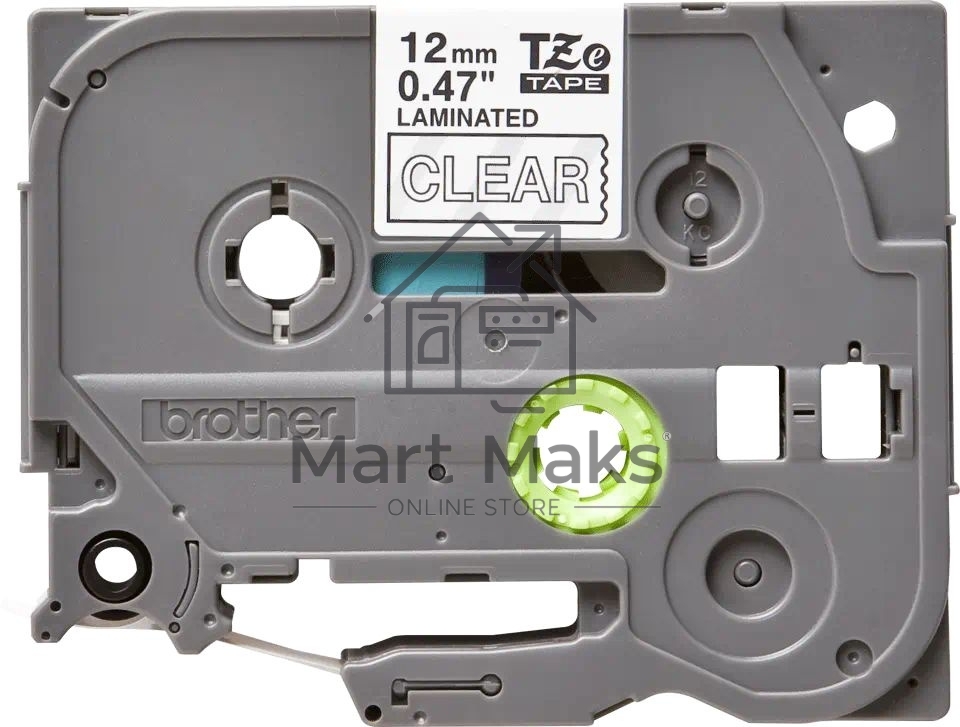 Картридж Brother TZ-E135 12 мм, белый шрифт, прозрачный фон, для BROTHER P-Touch