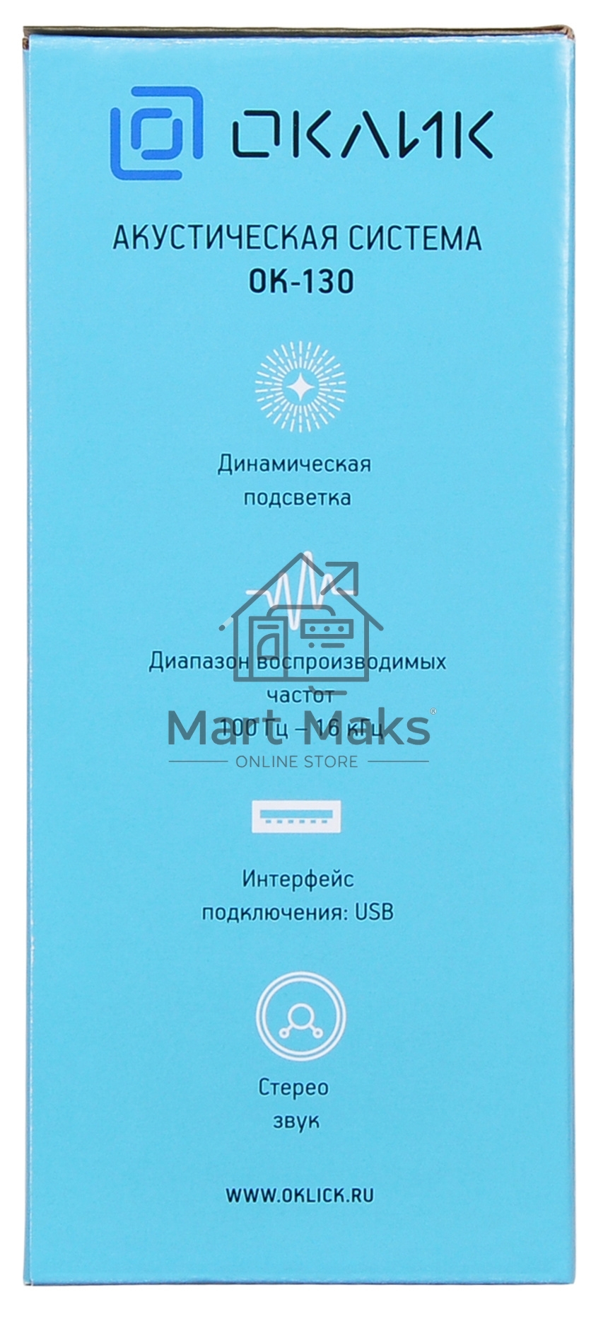 Портативная колонка Oklick OK-130 2.0 черный BT