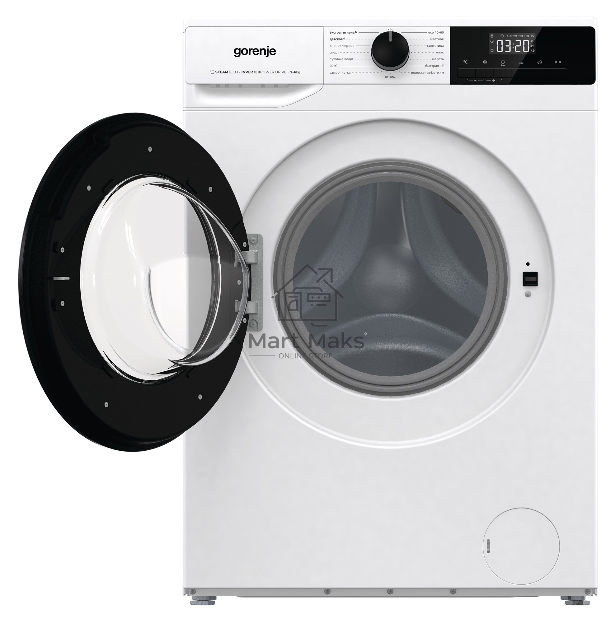 Стиральная машина Gorenje W1NHPI62SCSIRV белый загр. фронтальная макс.: 6 кг 1200 об/мин класс: А