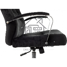 Кресло руководителя Бюрократ T-9928SL Fabric черный Italia Black, крестов. металл хром