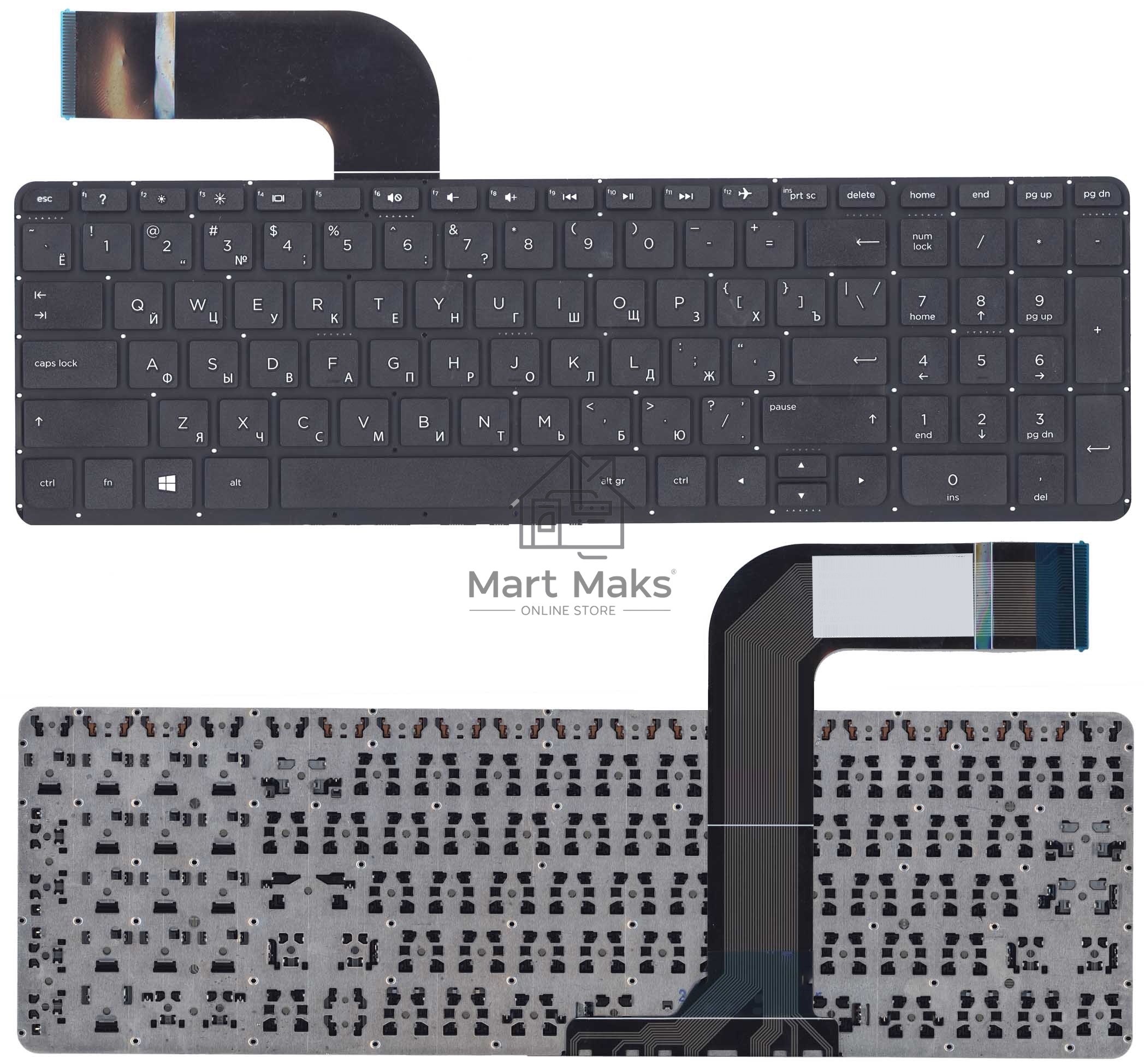 Клавиатура для ноутбука HP Pavilion 15-P 17-F черная