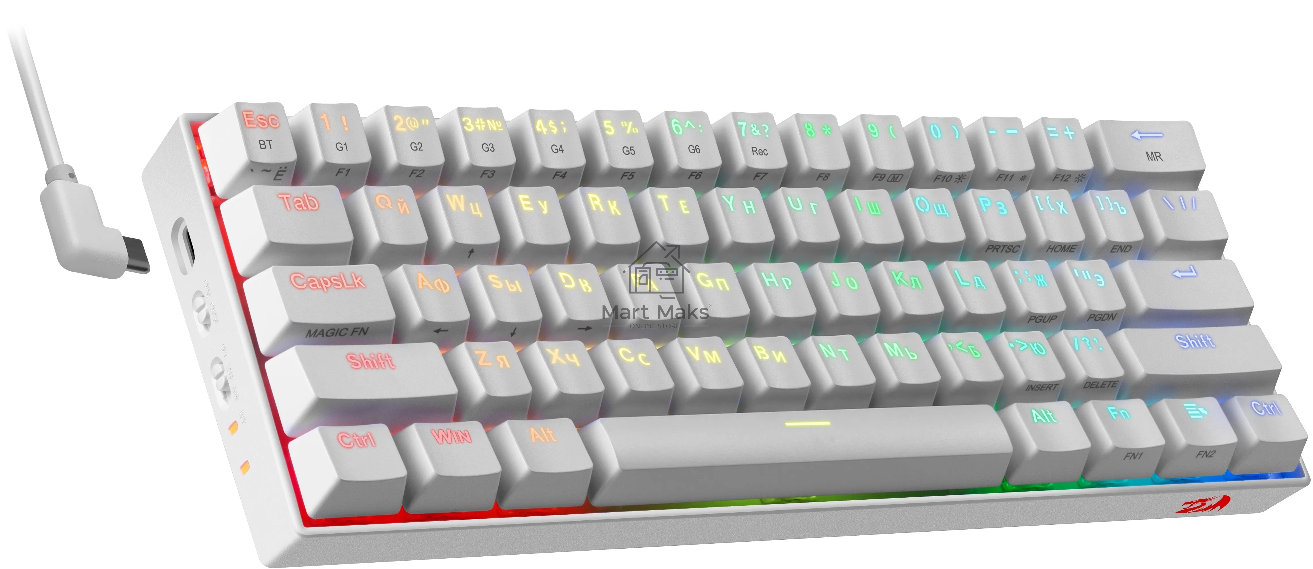 Беспроводная клавиатура Defender DRACONIC RU WHITE