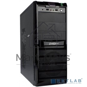 Компьютерный корпус Exegate EX278396RUS Miditower Exegate XP-329S Black, ATX, <XP400, Black,120mm>, 2*USB, Audio