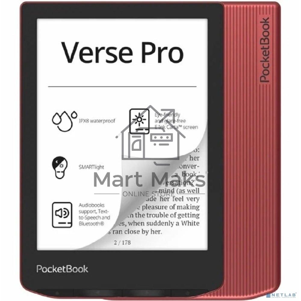 Электронная книга PocketBook 634 Verse Pro Passion Red (PB634-3-WW)