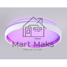 Светодиодный светильник RGB Ambrella light FZ607 WH/GD белый/золото IP20 66W 3000K-6500K+RGB D490*85 (ПДУ ИК)
